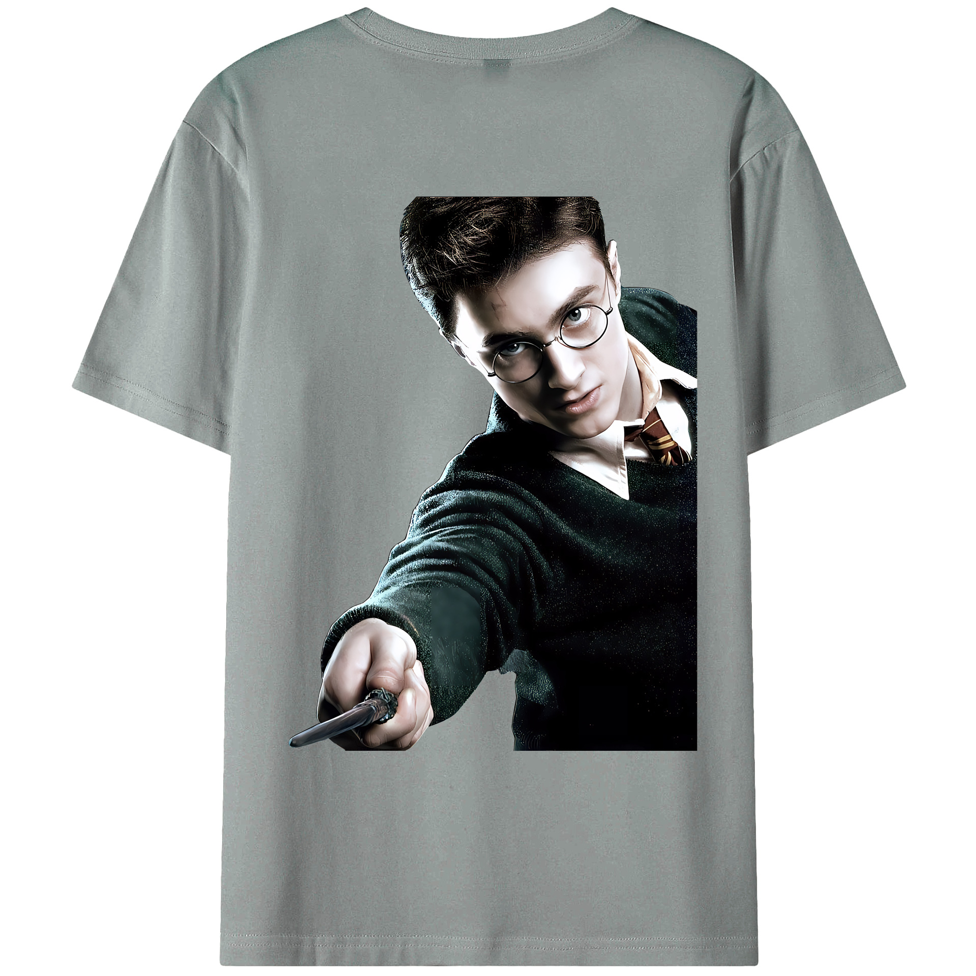 （画像用） Harry Potter ハリー・ポッターシリーズ 綿100％ メンズ半袖Tシャツ（バックプリント） 通気性